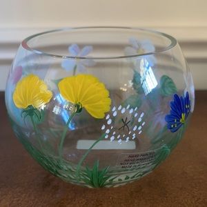 NEW Hand Painted Glass Bowl